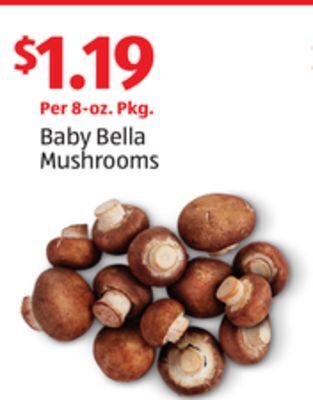 Aldi Baby bella mushrooms offer
