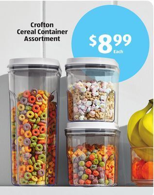 Aldi Crofton cereal container assortment offer