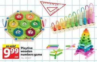 Lidl Playtive wooden numbers game offer