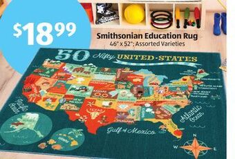 Aldi Smithsonian education rug offer