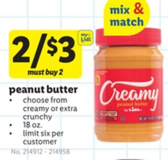 Lidl Peanut butter offer