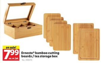 Lidl Ernesto® bamboo cutting boards/tea storage box offer