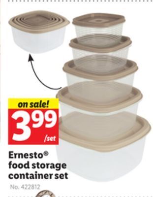 Lidl Ernesto® food storage container set offer