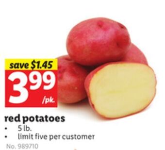 Lidl Red potatoes offer