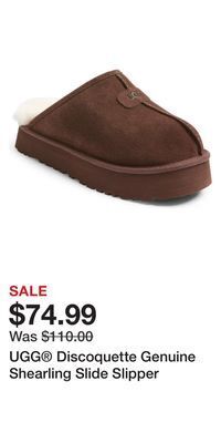 Nordstrom Ugg® discoquette genuine shearling slide slipper offer