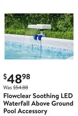 Walmart Flowclear soothing led waterfall above ground pool accessory offer