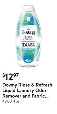Walmart Downy rinse & refresh liquid laundry odor remover and fabric softener, cool cotton offer