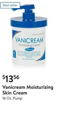 Walmart Vanicream moisturizing skin cream offer
