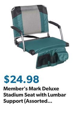 Sam's Club Member's mark deluxe stadium seat with lumbar support (assorted colors) offer