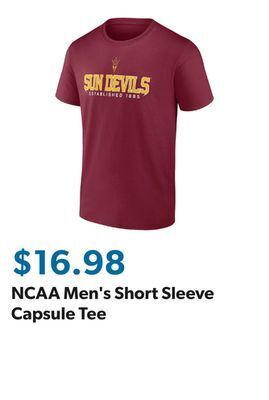 Sam's Club Ncaa men's short sleeve capsule tee offer
