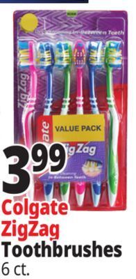 Ocean State Job Lot Colgate zigzag toothbrushes offer