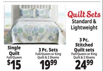 Ocean State Job Lot Quilt sets offer