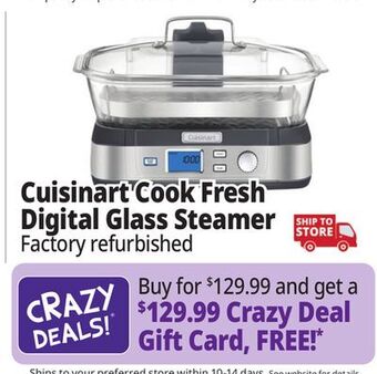 Ocean State Job Lot Cuisinart cook fresh digital glass steamer (certified refurbished) offer