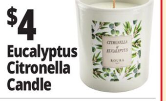 Ocean State Job Lot Roura citronella & eucalyptus candle offer