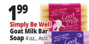 Ocean State Job Lot Simply be well goat milk bar soap offer