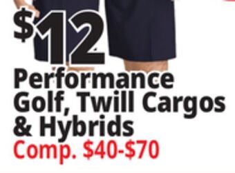 Ocean State Job Lot Performance golf, twill cargos & hybrids offer