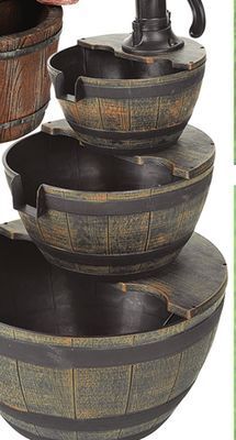 Ocean State Job Lot 39 3-tier whiskey barrel fountain offer