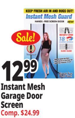 Ocean State Job Lot Instant mesh garage hands-free screen door offer