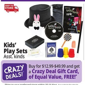 Ocean State Job Lot Kids' play sets offer