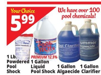 Ocean State Job Lot Pool chemicals offer