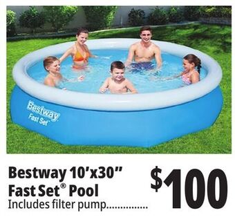 Ocean State Job Lot Bestway 10'x30 fast set® pool offer