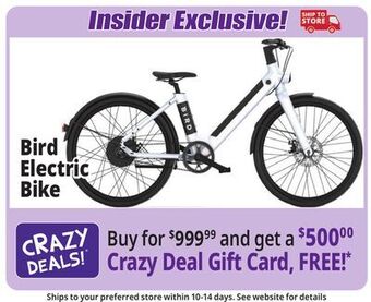 Ocean State Job Lot Electric bikes offer