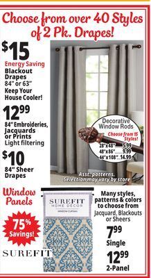 Ocean State Job Lot Curtains offer