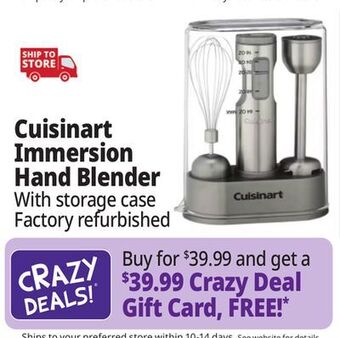 Ocean State Job Lot Cuisinart immersion hand blender offer