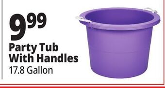 Ocean State Job Lot Gracious living party tub with rope handles, 17.8 gal offer