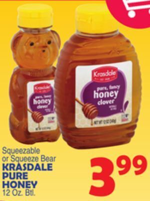 Bravo Supermarkets Krasdale pure honey offer