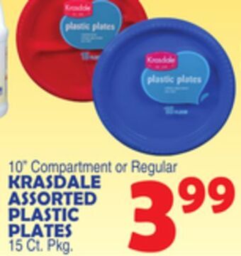 Bravo Supermarkets Krasdale assorted plastic plates offer