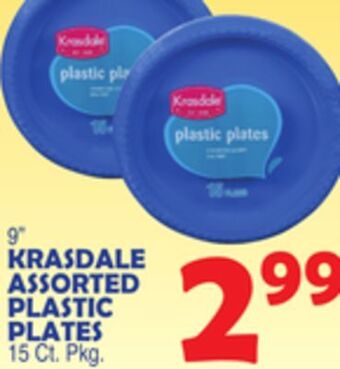 Bravo Supermarkets Krasdale assorted plastic plates offer
