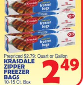 Bravo Supermarkets Krasdale zipper freezer bags offer