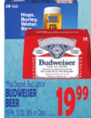 Bravo Supermarkets Budweiser beer offer