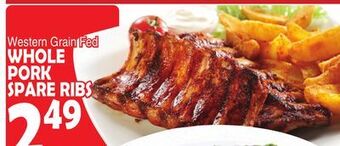 Bravo Supermarkets Whole pork spare ribs offer