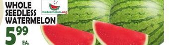 Bravo Supermarkets Whole seedless watermelon offer
