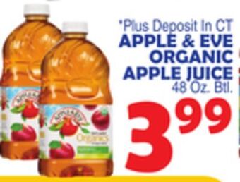Bravo Supermarkets Apple & eve organic apple juice offer