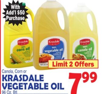 Bravo Supermarkets Krasdale vegetable oil offer