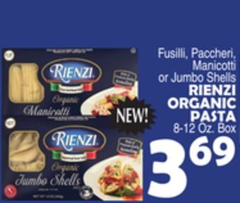 Bravo Supermarkets Rienzi organic pasta offer