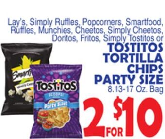 Bravo Supermarkets Tostitos tortilla chips party size offer