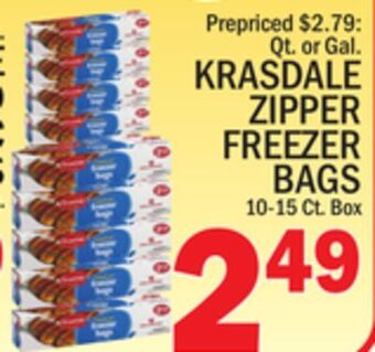 C Town Krasdale zipper freezer bags offer