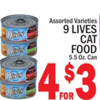C Town 9 lives cat food offer
