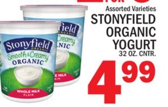 C Town Stonyfield organic yogurt offer