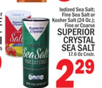 C Town Superior crystal sea salt 17.6 oz cnstr offer