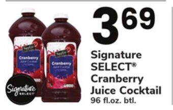 ACME Signature select® cranberry juice cocktail offer