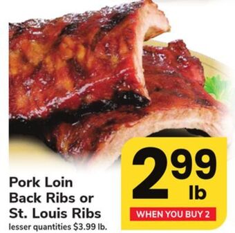 ACME Pork loin back ribs or st. louis ribs offer