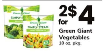 ACME Green giant vegetables offer