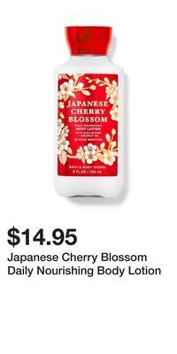 Bath & Body Works Japanese cherry blossom daily nourishing body lotion offer