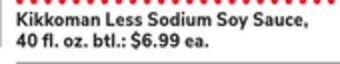 ACME Kikkoman less sodium soy sauce offer