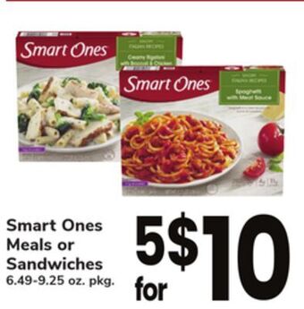 ACME Smart ones meals or sandwiches offer